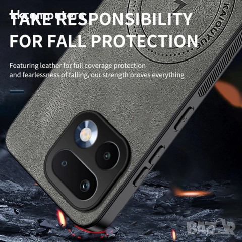 WANLONFENG SD1 Магнитен Калъф за Realme 16 Pro 5G - PC+TPU, Nappa текстура, 4 цвята, снимка 7 - Калъфи, кейсове - 54155786