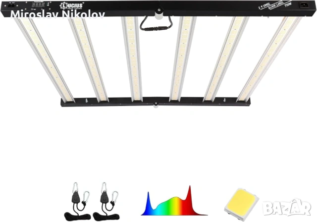 Lucius 720W LED Лампа за отглеждане на растения, снимка 2 - Лед осветление - 54047443
