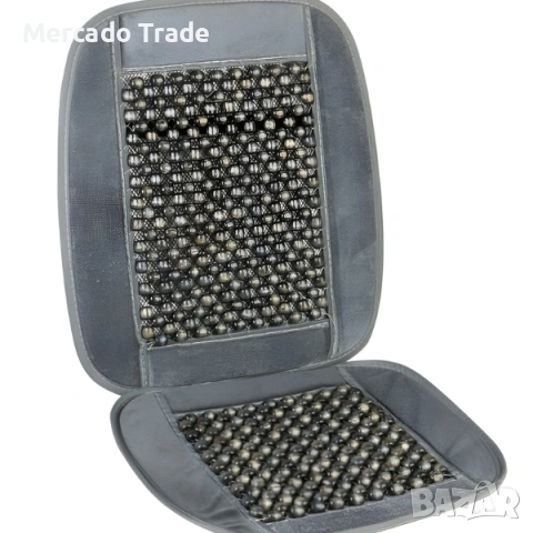 Масажор - протектор за седалка Mercado Trade, За кола, Черен и Сив, снимка 2 - Аксесоари и консумативи - 54119382