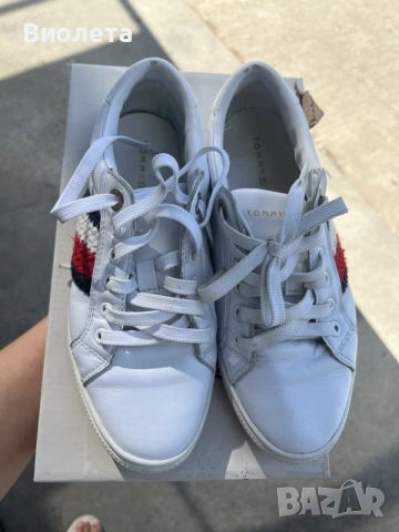 Дамски кожени кецове Tommy Hilfiger номер 37, снимка 4 - Дамски боти - 55627355