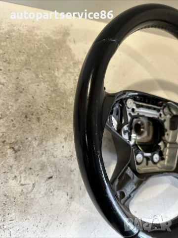 Волан с черна кожа за Mercedes W212 (2012) A2124600403 , снимка 3 - Части - 55221509