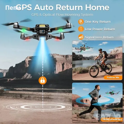 GPS дрон H11 с 4K EIS камера около 500+ Евро нов, снимка 6 - Дронове и аксесоари - 55399355