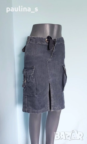Три броя / Маркова дънкова пола "MNG / Mango", "Camaieu" и "Denim & Co" / XS / M , снимка 5 - Поли - 54792137