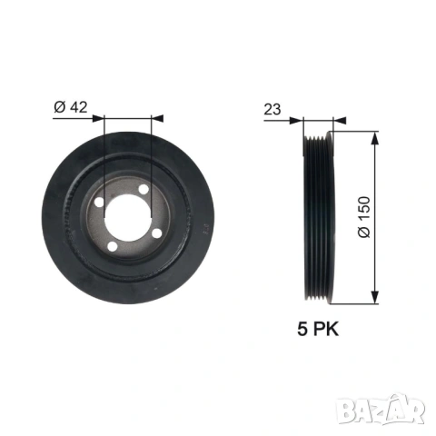Шайба демферна 3RG за CITROEN AX,SAXO,XSARA;PEUGEOT 106 I,106 II 1.5D 06.94-07.04г. № 10203, снимка 2 - Части - 54940910