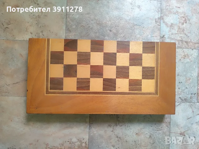 Ретро дървен шах и табла 2 в 1, снимка 8 - Шах и табла - 55575578