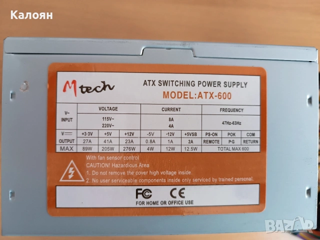 Захранване за компютър Desktop PC PSU