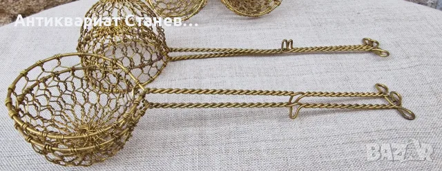 Ръчно плетени месингови цедки за яйца , снимка 8 - Аксесоари за кухня - 55532783