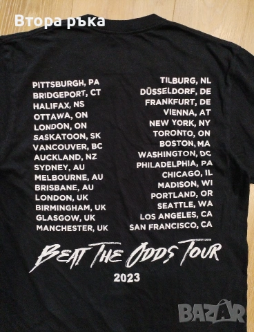 Lil Tjay Beat The Odds Tour тениска мъжка оригинален 100% Памук , снимка 3 - Спортни дрехи, екипи - 54477163