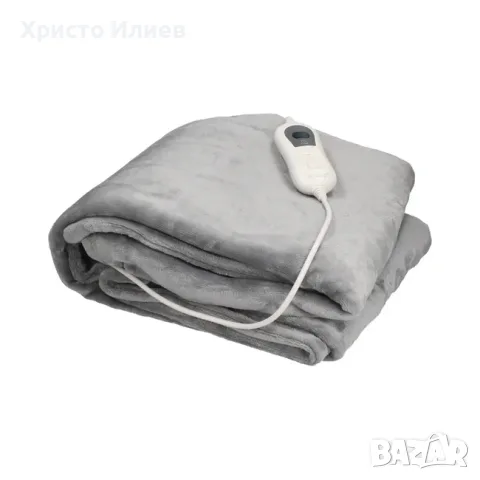 Електрическо одеяло 160x120см Сиво, снимка 3 - Олекотени завивки и одеяла - 55429979