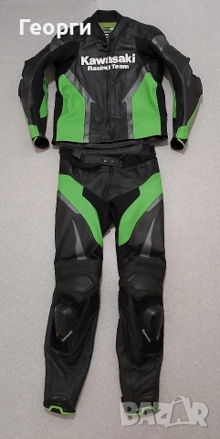 Кожен мото екип Kawasaki S/M