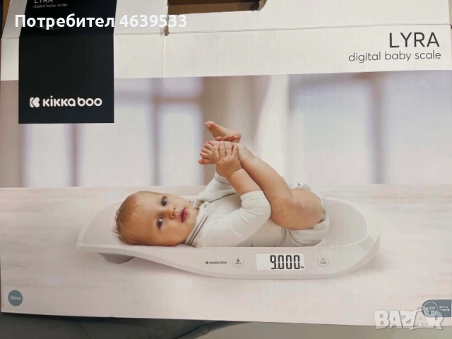 Цифрова бебешка везна KikkaBoo Lyra White