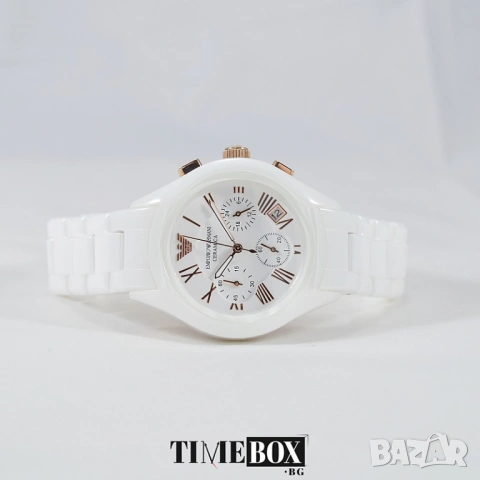 Emporio Armani AR1417 Ceramica Chronograph, снимка 5 - Дамски - 38833531