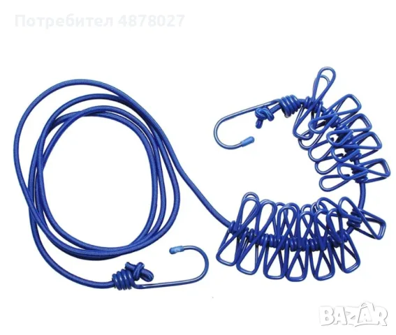 Преносимо въже за простор с щипки за пътуване и къмпингуване, снимка 10 - Къмпинг мебели - 55493644