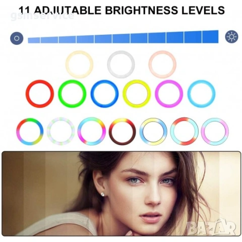 RGB ринг аз селфи Tik Tok Instagram, снимка 9 - Селфи стикове, аксесоари - 54719238