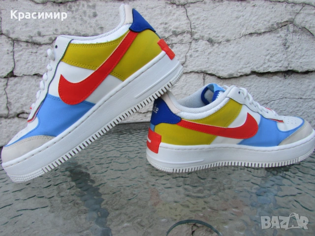 Дамски маратонки Nike Air Force 1 Shadow "Sail Multi", снимка 8 - Маратонки - 54397399