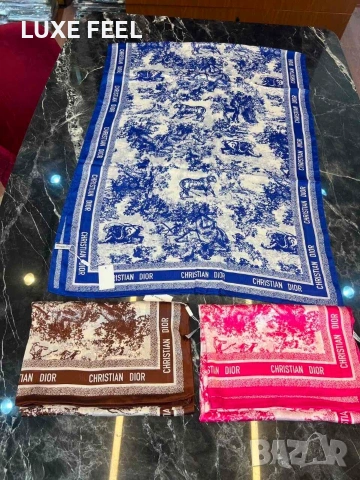 Dior 🤍Goyard🤍 Fendi🤍 Louis VUITTON 🤍 Дамски Копринени Шалове , снимка 16 - Шалове - 54946480