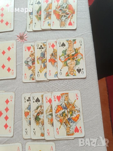 Стари,но запазени карти за игра 52 броя, снимка 2 - Антикварни и старинни предмети - 55025525