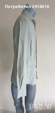 Boggi Milano Len/ Лен Regular Fit Mens Size M ОРИГИНАЛ! Мъжка Ленена Риза., снимка 6 - Ризи - 53709252