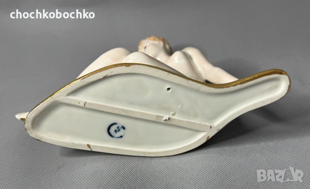 Стара Фигура Български Порцелан Порцеланова Голо Тяло Гола Жена, снимка 6 - Антикварни и старинни предмети - 55127901