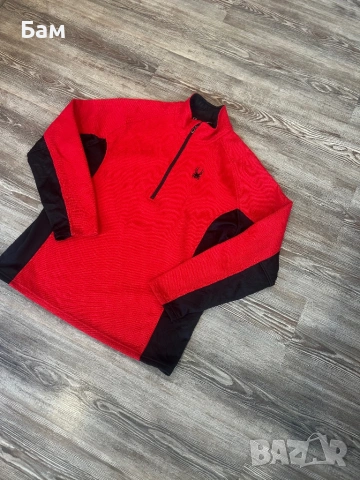 Мъжко!Spyder 1/4 zip размер ХЛ, снимка 2 - Суичъри - 54644422