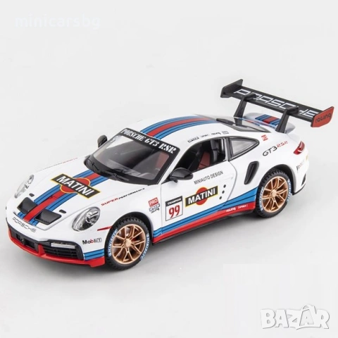 Метални колички: Porsche 911 GT3 RSR Martini, снимка 6 - Колекции - 54799311