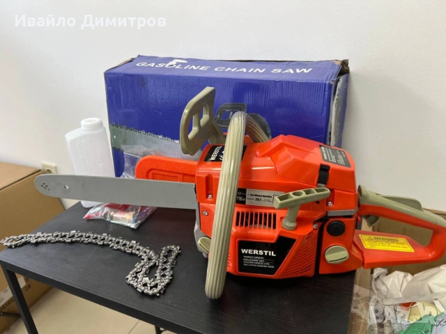 Резачка за дърва Werstill 52 куб.см с 40см шина, снимка 2 - Други инструменти - 54216845