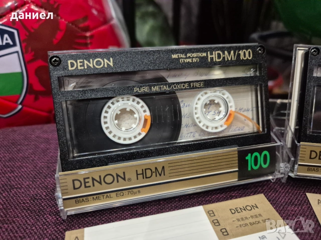 Метални аудио касети DENON HD-M/100 - TYPE IV - метална лента - КАТО НОВИ + подарък, снимка 2 - Аудио касети - 54645972