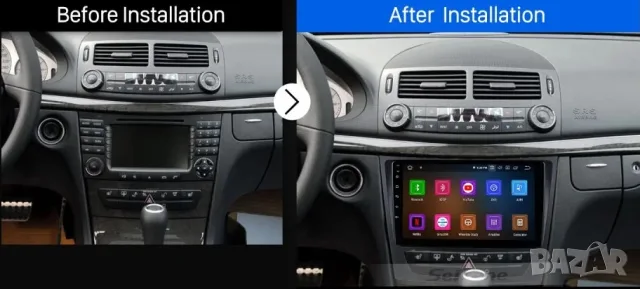 Мултимедия за Mercedes W211, E Class, Android Auto, Carplay, Waze, E200, E220, E270, Е320, Е клас, снимка 3 - Аксесоари и консумативи - 34014952