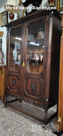 Старинна дъбова витрина, снимка 3 - Антикварни и старинни предмети - 54913457