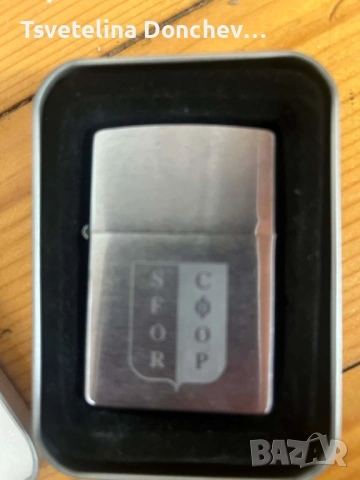 Оригинална Zippo запалка със SFOR инсигния – колекционерска, снимка 3 - Запалки - 54131436