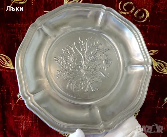 Калаена чиния,фруктиера,цветя,25 см. 