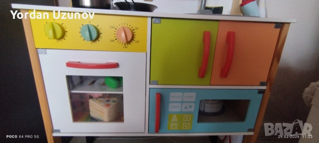 Дестка дървена кухня, снимка 2 - Играчки за стая - 54016717