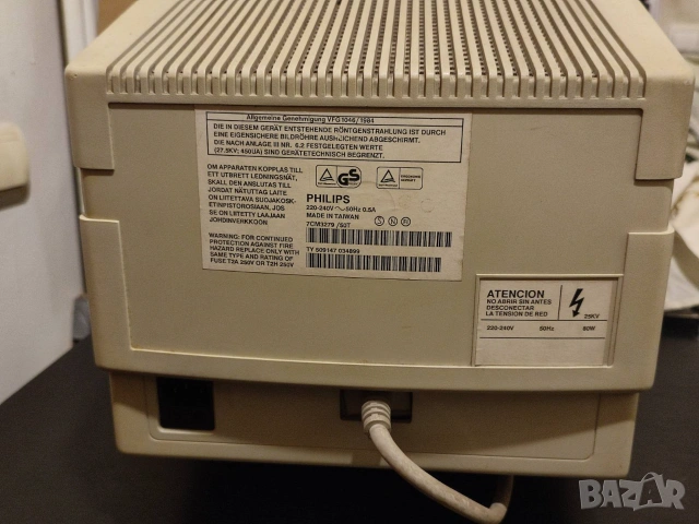 Мoнитор PHILIPS CRT SVGA за ретро компютри, снимка 5 - Монитори - 55135391