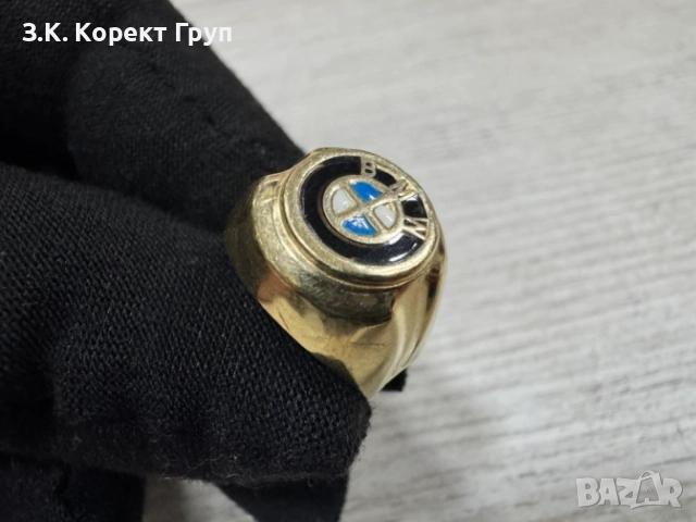 Златен пръстен BMW 14К 585, снимка 2 - Пръстени - 54936102