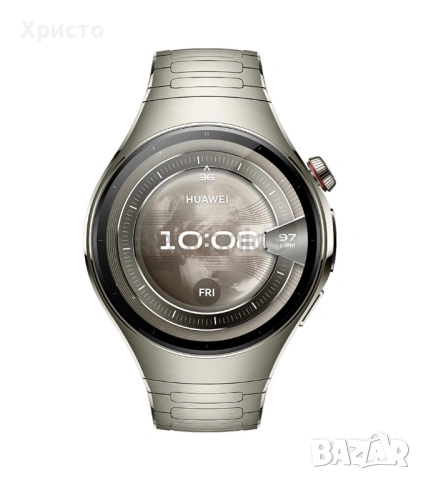 НОВ!!! Смарт часовник HUAWEI Watch 5, 46 мм, Aerospace-Grade Titanium, LTE, Silver  , снимка 3 - Смарт часовници - 54556690