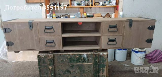 Производство на ТВ шкаф или мебели от масив в цвят по желание на клиента