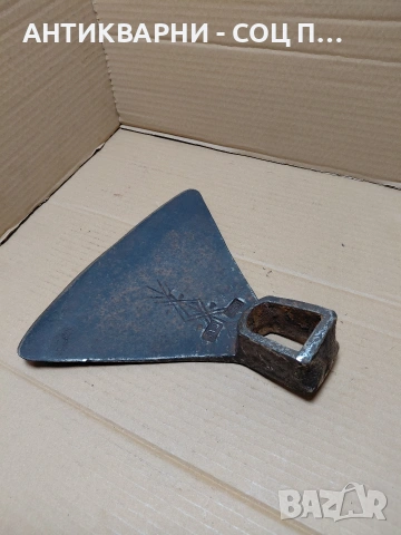 Соц Стара Ръчно Кована Мотика 1.400кг. НОМЕР 1630., снимка 4 - Антикварни и старинни предмети - 54168953