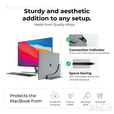 Докинг станция Ascrono MacBook Docking Station Type F, снимка 7 - Лаптоп аксесоари - 54805389