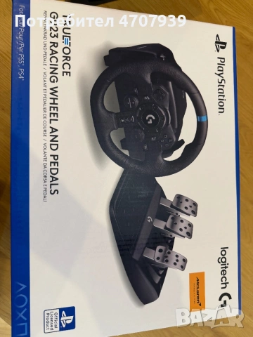 Logitech G923 волан сьс скорости и педали за РС , Хвох и PS4/5