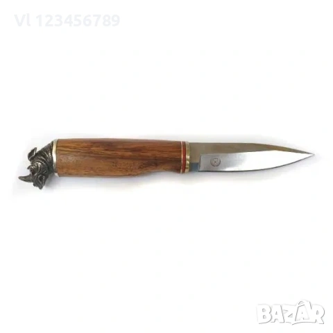 Ловен нож с кожена кания, снимка 2 - Ножове - 55063630