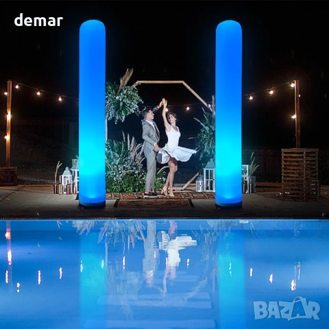 Надуваема осветителна LED колона, 16 цвята, (1 брой) (3 м), снимка 3 - Декорация за дома - 54015063