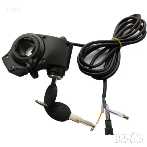 Универсален палец за газ, масур за скутер, електрическо колело с волтмер и контактен ключ, снимка 5 - Велосипеди - 53985728