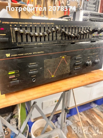 STEREO POWER AMPLIFIER WPA-600PRO  STEREO GRAPHIC EQUALIZER /PRE AMPLIFIER WVO-600 PRO, снимка 2 - Ресийвъри, усилватели, смесителни пултове - 54696635