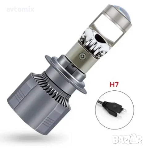 LED Крушки H7 с лупи,12-24v canbus, снимка 4 - Аксесоари и консумативи - 54354297