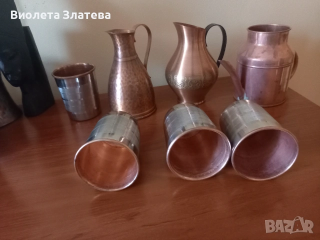 Медни чаши и кани, снимка 4 - Чаши - 55164590