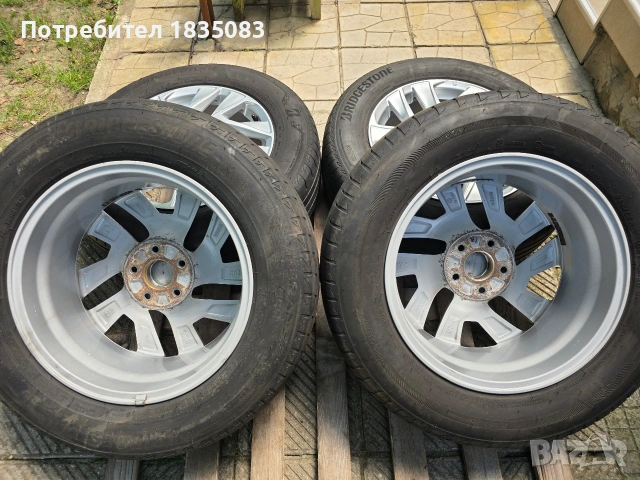 Лети джанти 17ки 5х114.3 Honda + летни гуми 225/65/17 Bridgestone, снимка 9 - Гуми и джанти - 55082093