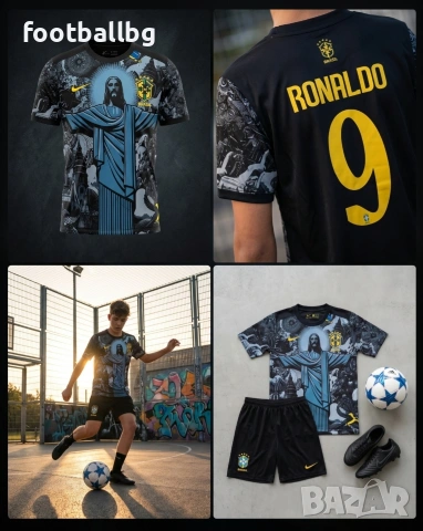 RONALDO 9 RONALDINHO 11 NEYMAR 10 детско юношески футболни екипи 💙⚽️ BRAZIL , снимка 3 - Футбол - 35658050