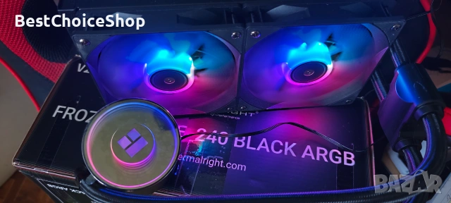 TR-Thermalright Frozen Notte 240 Black ARGB V2 Течен охладител за процесор - Infinite Mirror Light, снимка 5 - Други - 55038646