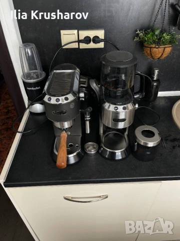 Кафемашина Delonghi Dedica + Кафемелачка Delonghi, снимка 2 - Кафемашини - 54449121