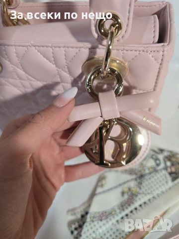 Lady Dior Дамска Розова Чанта От Агнешка Кожа Код Brand Luxury Fashion20, снимка 9 - Чанти - 54960708